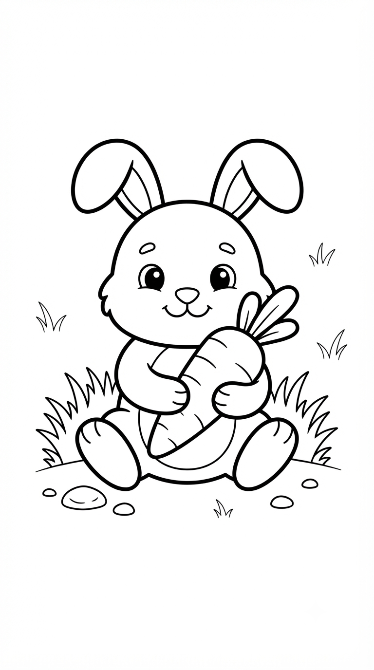 desenhos de animais da fazenda para colorir: Coelho