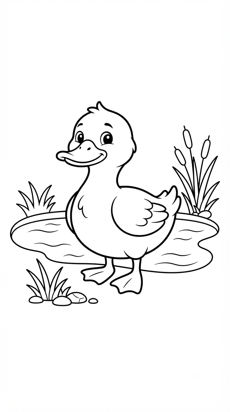 desenhos de animais da fazenda para colorir: Pato
