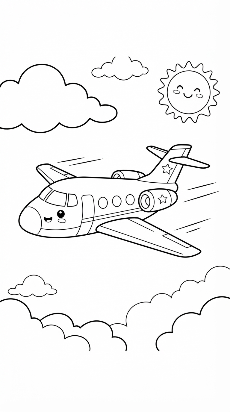 desenhos de aviões para colorir: Jatinho