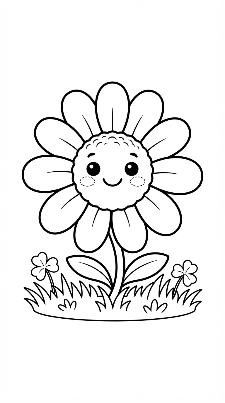 desenhos de borboletas e flores para colorir: Margarida