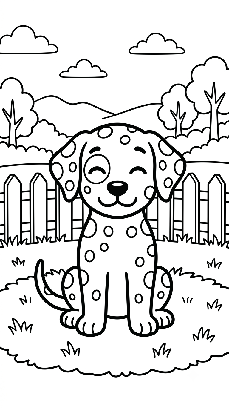 desenhos de cachorros e gatos para colorir: Dálmata