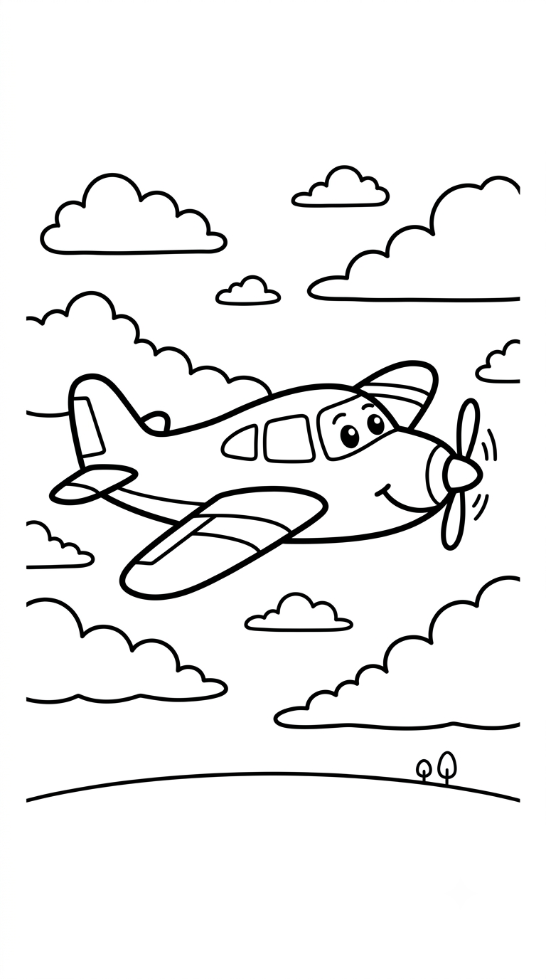 desenhos de carros para colorir: Avião
