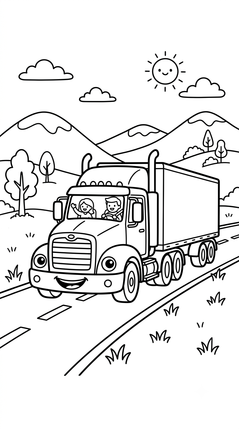 desenhos de carros para colorir: Caminhão