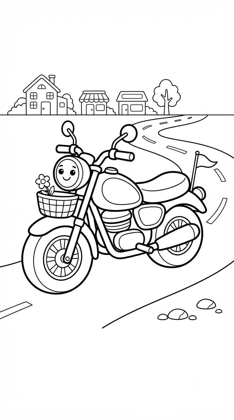 desenhos de carros para colorir: Moto