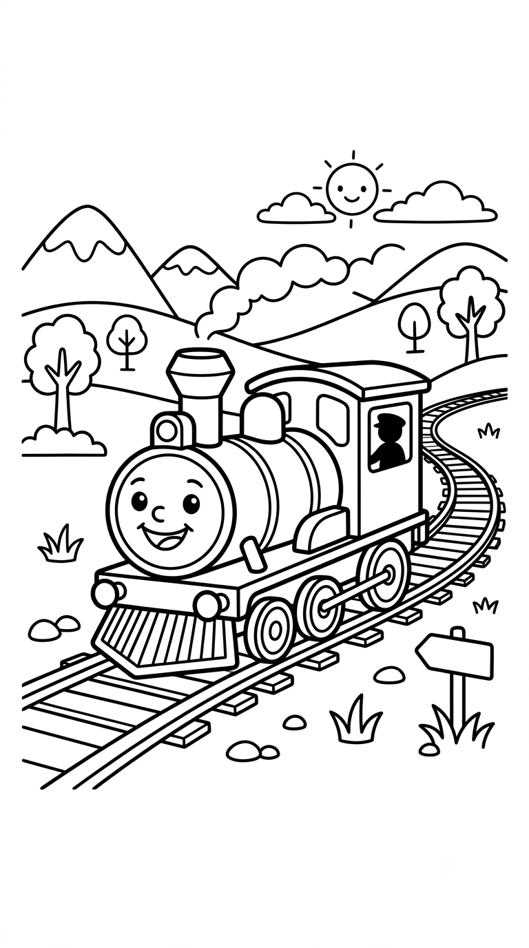 desenhos de carros para colorir: Trem