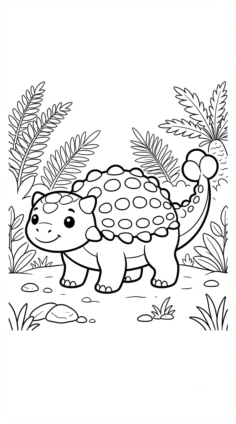desenhos de dinossauro para colorir: Anquilossauro