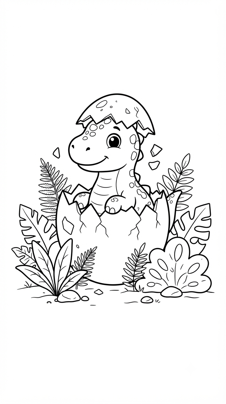 desenhos de dinossauro para colorir: Filhote de Dinossauro