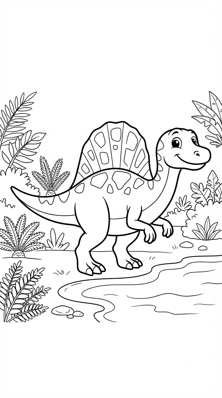 desenhos de dinossauro para colorir: Espinossauro