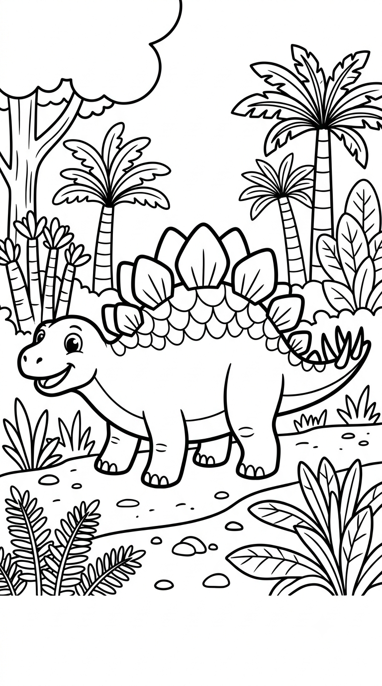 desenhos de dinossauro para colorir: Estegossauro