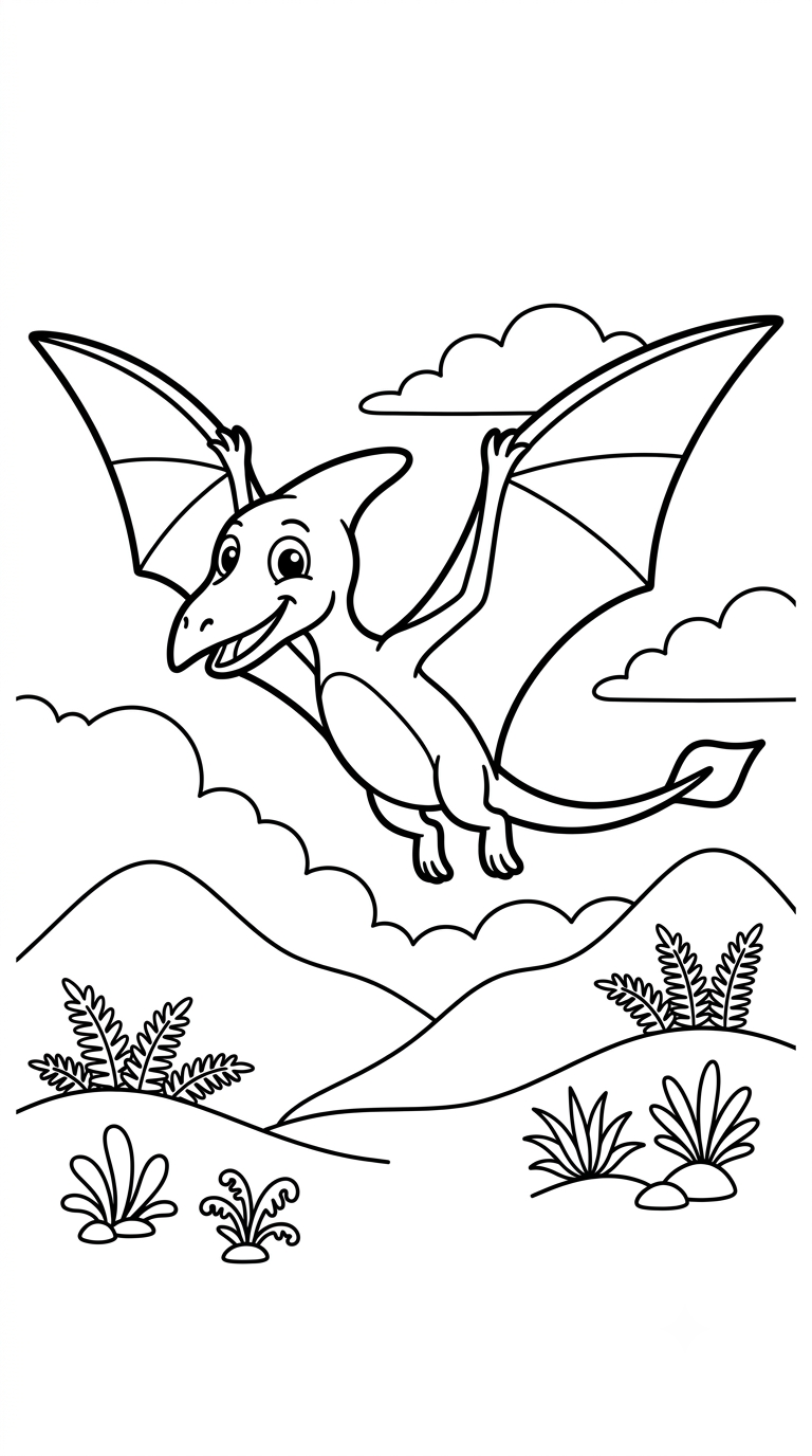 desenhos de dinossauro para colorir: Pterodáctilo