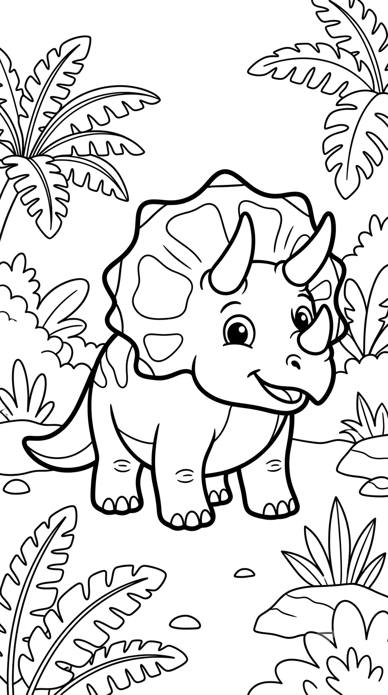 desenhos de dinossauro para colorir: Tricerátops