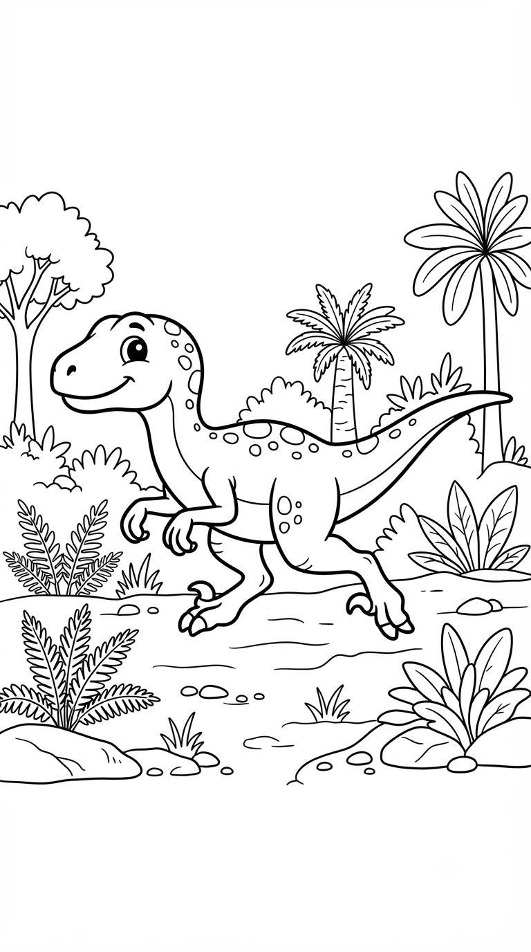 desenhos de dinossauro para colorir: Velociraptor