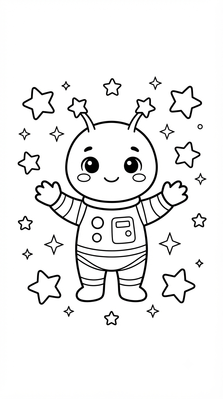 desenhos de espaço para colorir: Alienígena