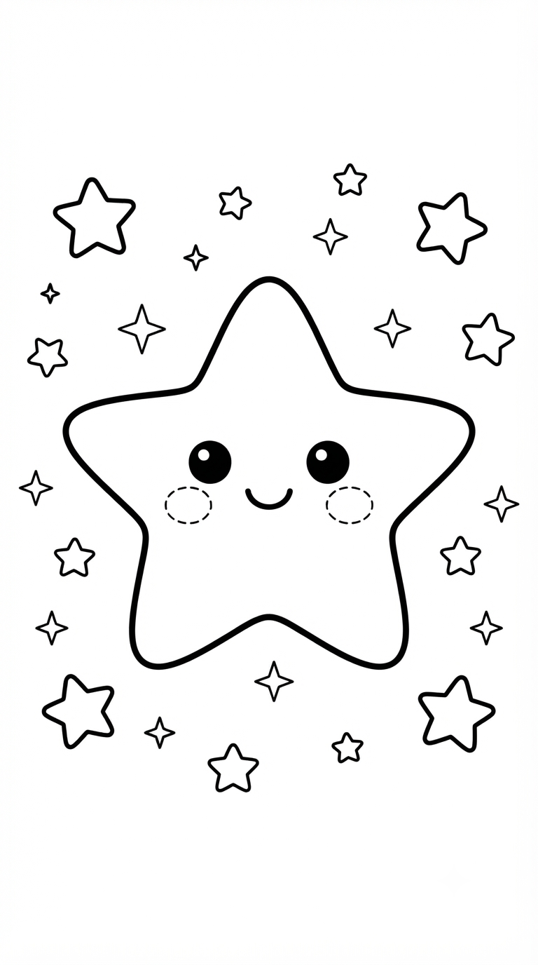 desenhos de espaço para colorir: Estrela