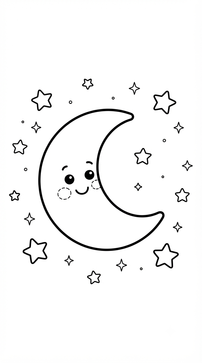 desenhos de espaço para colorir: Lua