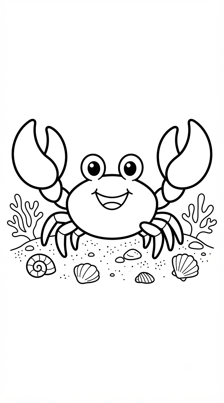 desenhos do fundo do mar para colorir: Caranguejo