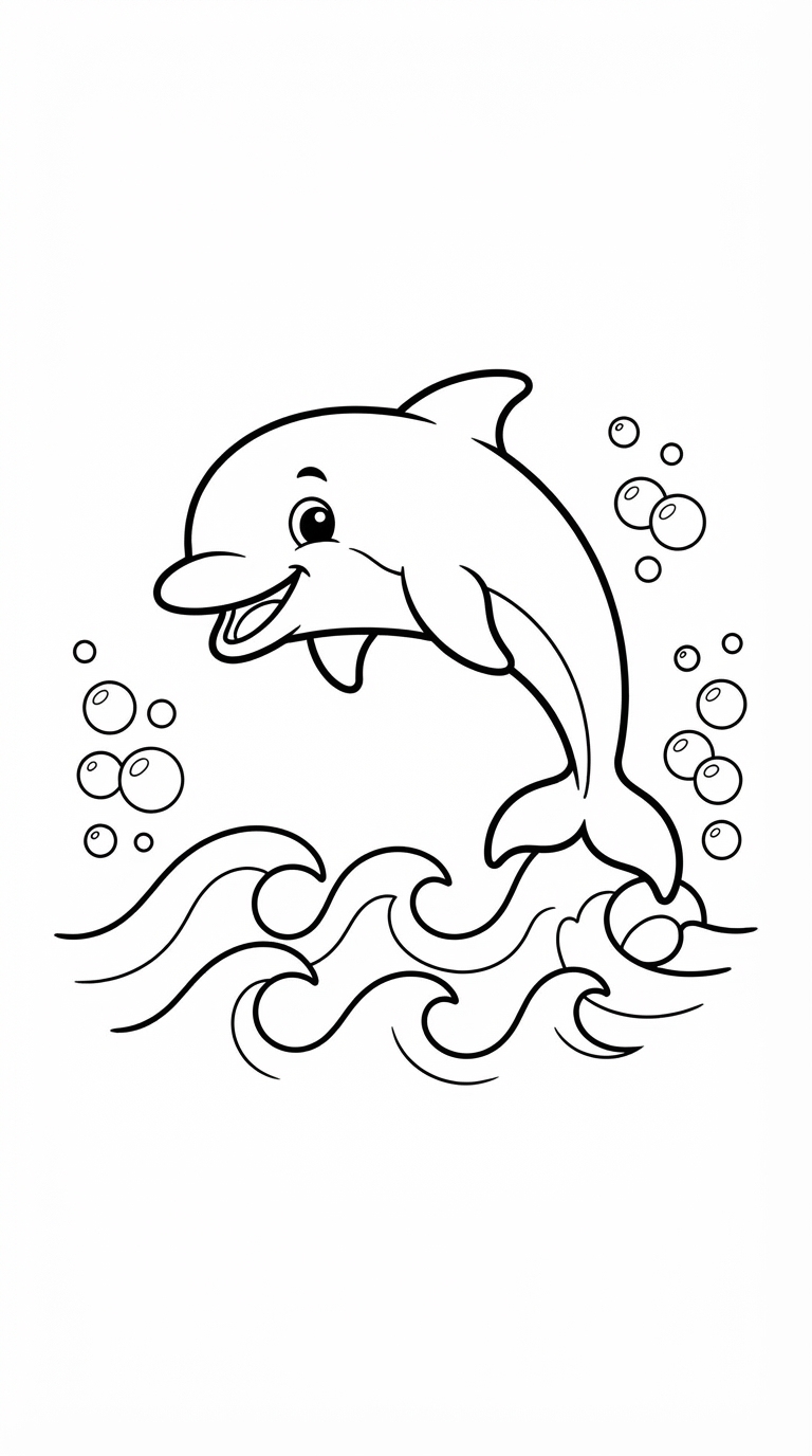 desenhos do fundo do mar para colorir: Golfinho