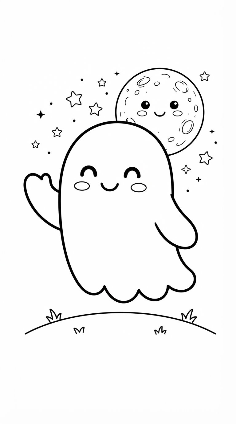 desenhos de Halloween para colorir: Fantasminha