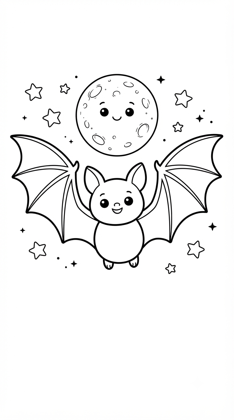 desenhos de Halloween para colorir: Morcego