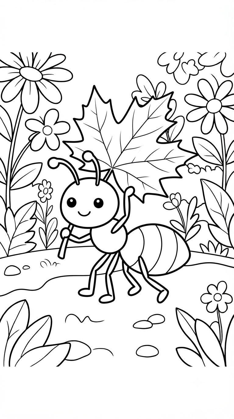 desenhos de insetos para colorir: Formiga