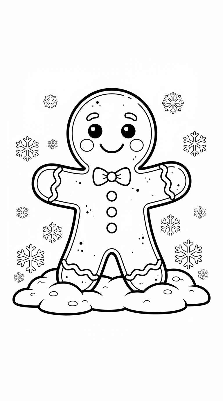 desenhos de natal para colorir: Boneco de Gengibre