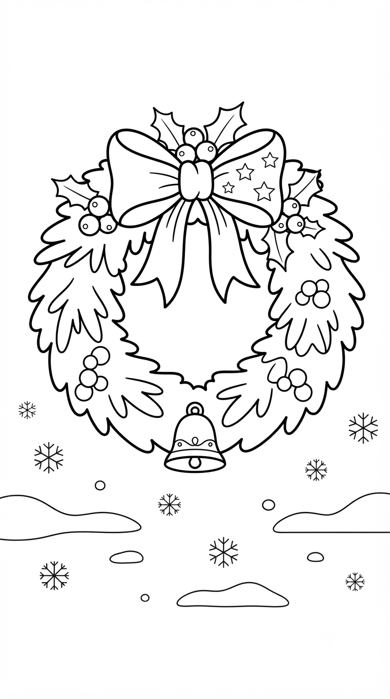 desenhos de natal para colorir: Guirlanda