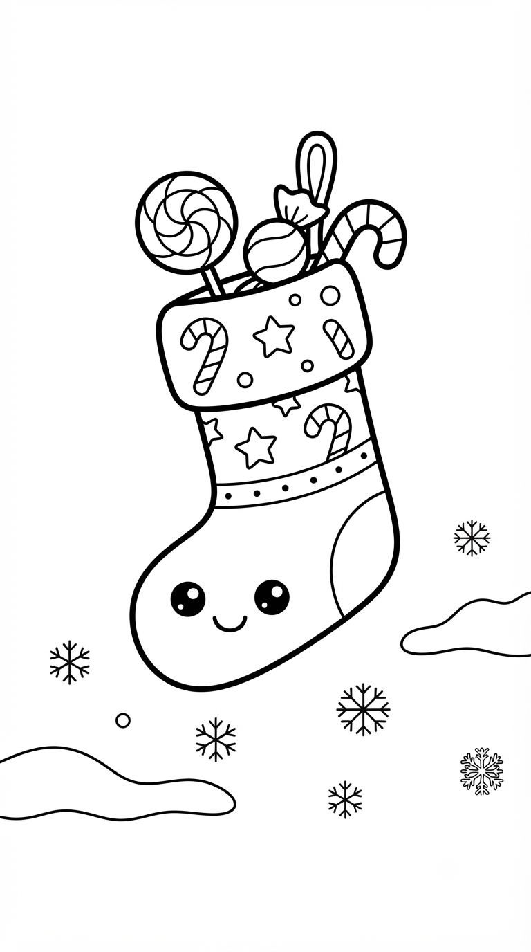 desenhos de natal para colorir: Meia de Natal