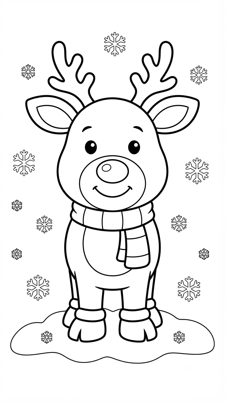 desenhos de natal para colorir: Rena