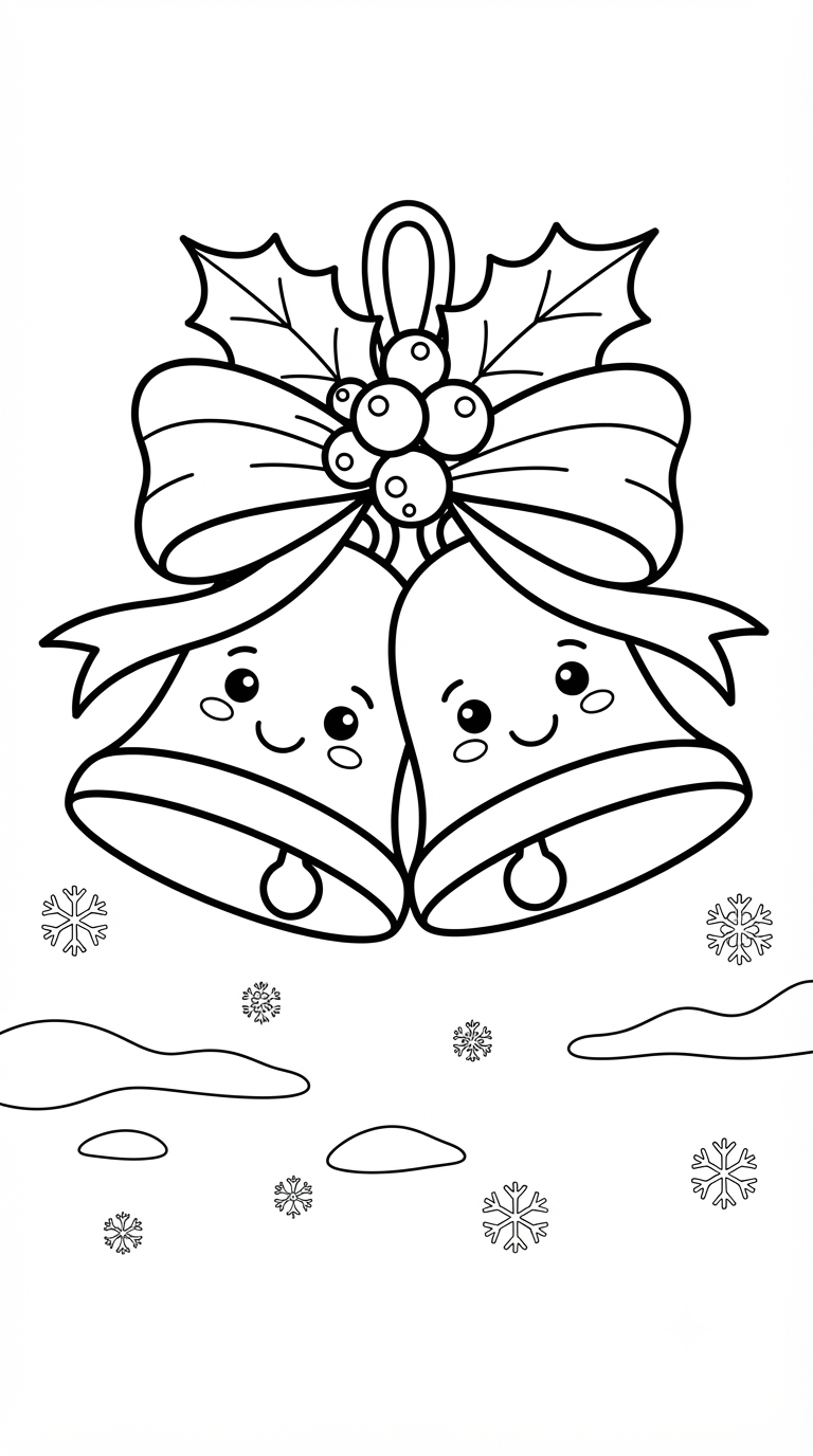 desenhos de natal para colorir: Sinos de Natal