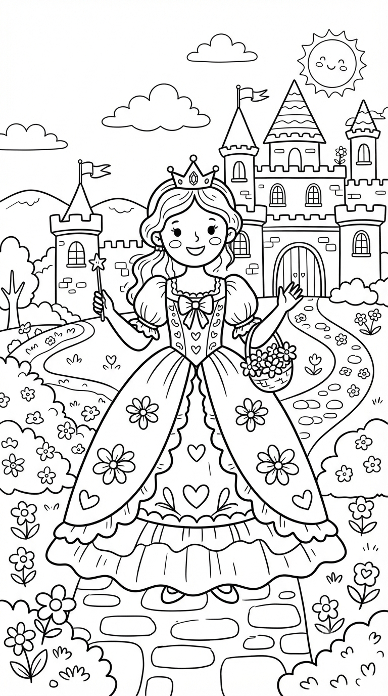 desenhos de princesa para colorir: Princesa