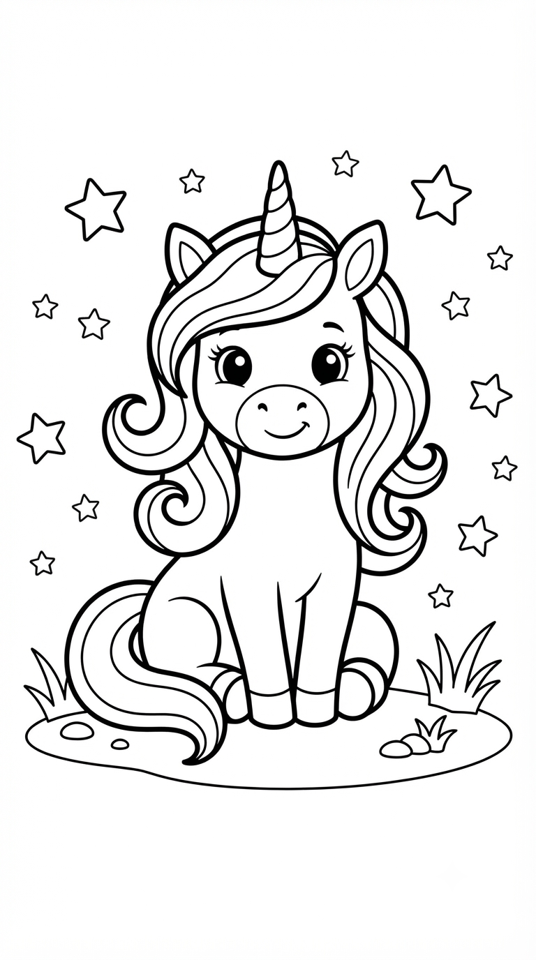 desenhos de unicórnio para colorir: Unicórnio